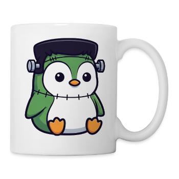 Mignon Halloween Pingouin Zombie Monstre Dessin animé - Mug blanc - blanc - Droite