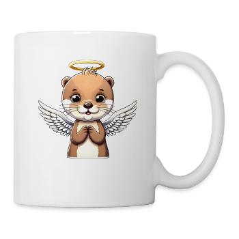 Cute Otter with Angel Wings Halo - Mug - white - Right