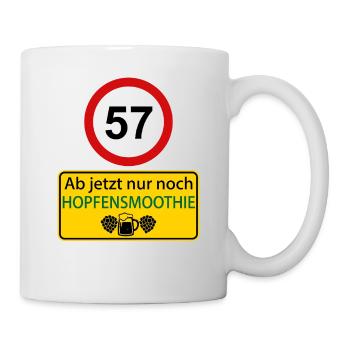 57 Ab jetzt nur noch Hopfensmoothie - Tasse - Weiß - Rechts