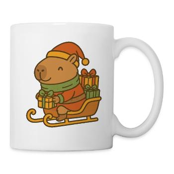 ✨ Capybara en traîneau – Joyeux Noël 🎁 - Mug blanc - blanc - Droite