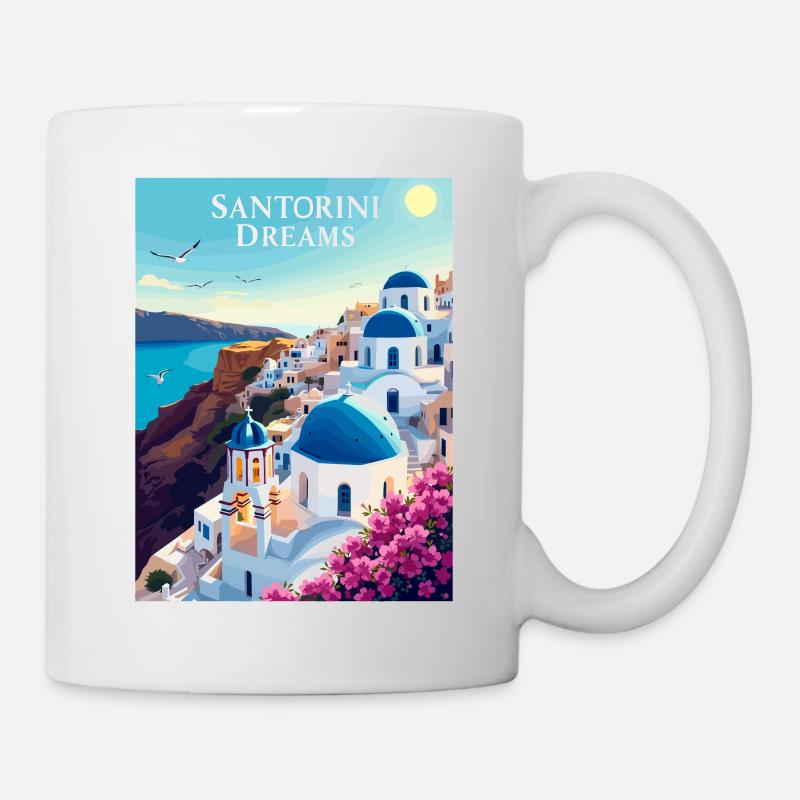Rêves de Santorin - Mug blanc - blanc