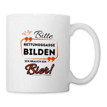 S’il vous plaît, formez une file d’attente, j’ai besoin d’une bière ! - Mug blanc - blanc - Droite