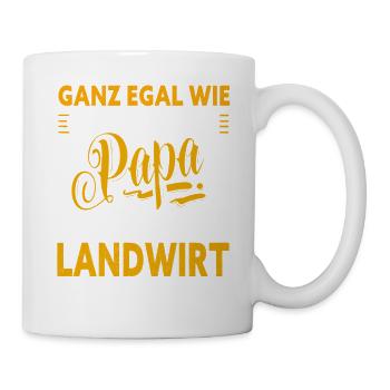 Papa Landwirt  - Tasse - Weiß - Rechts