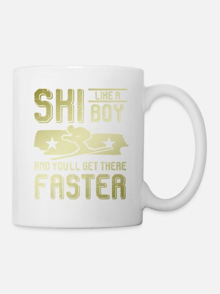 ski junge - Tasse - Weiß