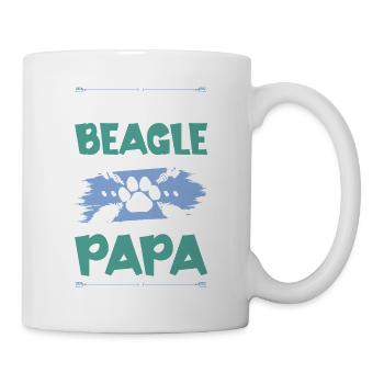 beagle hunde papa - Tasse - Weiß - Rechts