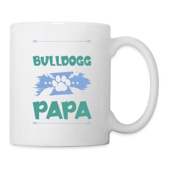 bulldog hunde papa - Tasse - Weiß - Rechts