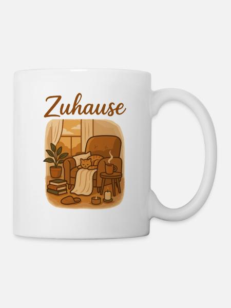 Zuhause Gemütliches Wohnzimmer - Tasse - Weiß