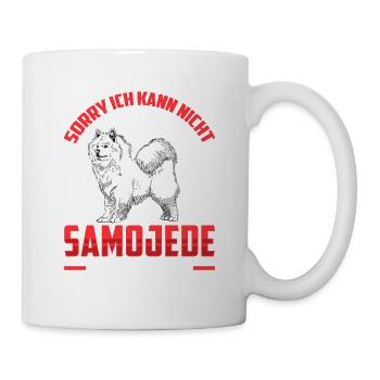 Samojede braucht mich Schlittenhund - Tasse - Weiß - Rechts