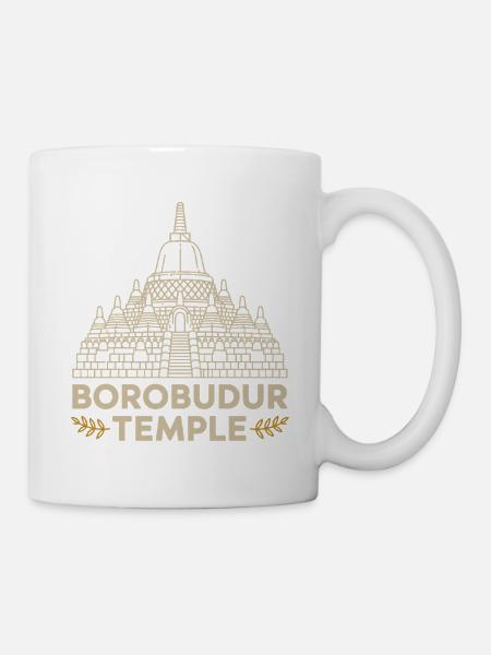 Borobudur Tempel - Tasse - Weiß