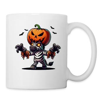 Lunatique Halloween Zèbre Costume Zombie Chauve-souris - Mug blanc - blanc - Droite