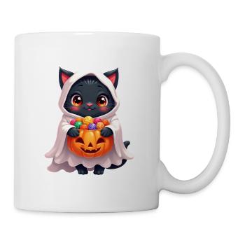 Halloween Cat with Halloween Pumpkin - Mug - white - Right
