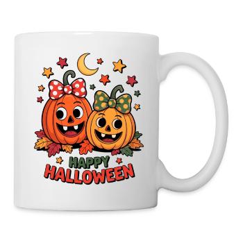 Kuschelige Kürbisfreunde Halloween - Tasse - Weiß - Rechts