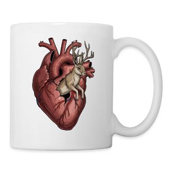 Herz Jackalope - Tasse - Weiß - Rechts