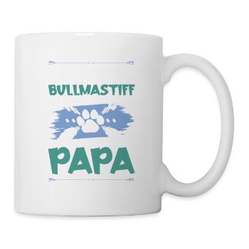 bullmastiff dogs dad - Mug - white - Right