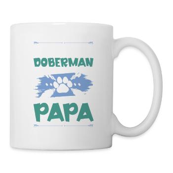 Doberman chiens papa - Mug blanc - blanc - Droite