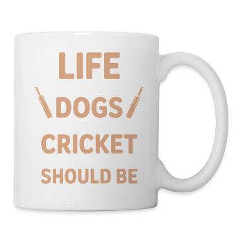 Cricket Spruch Hunde Lustiges Cricket Geschenk - Tasse - Weiß - Rechts