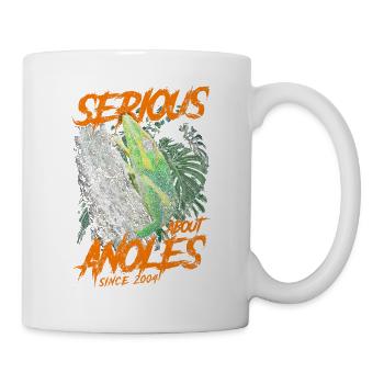 Ernsthaft über den kubanischen Ritter Anolis seit 2004 - Tasse - Weiß - Rechts