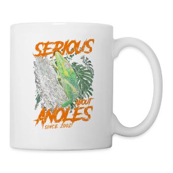 Seit 2002 ernsthaft über den kubanischen Ritter Anolis - Tasse - Weiß - Rechts