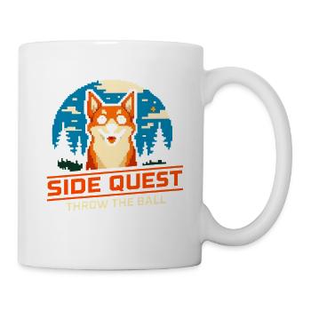 Quête secondaire : Lancer de balle | Récupération de chiens - Mug blanc - blanc - Droite