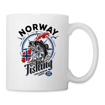 Excursion de pêche en Norvège 2026 - Cadeau de pêcheur - Mug blanc - blanc - Droite