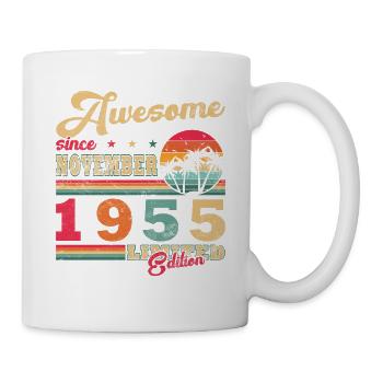 November 1955 Vintage Retro Birthday - Mug - white - Right