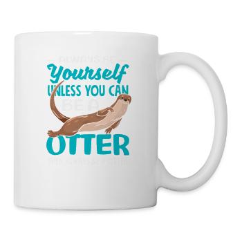 Be Yourself Sea Otter Cartoon - Mug - white - Right