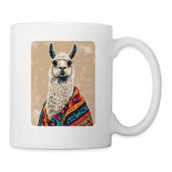 Lama - Tasse - Weiß - Rechts
