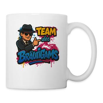 Team des Brautigams Graffiti - Tasse - Weiß - Rechts