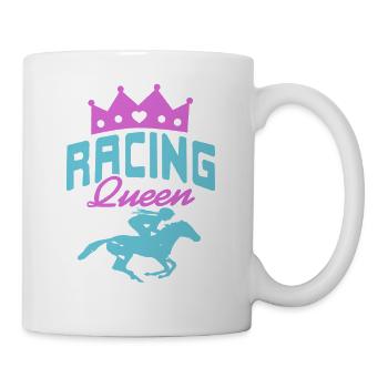 Reine de la course féminine - Mug blanc - blanc - Droite