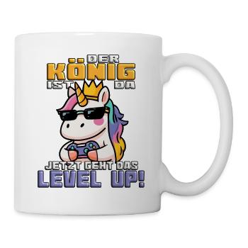 Le roi est là. Licorne du jeu - Mug blanc - blanc - Droite