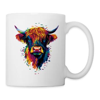 Vache Highland Vache Highland Bovins Bovins Vaches d’élevage - Mug blanc - blanc - Droite