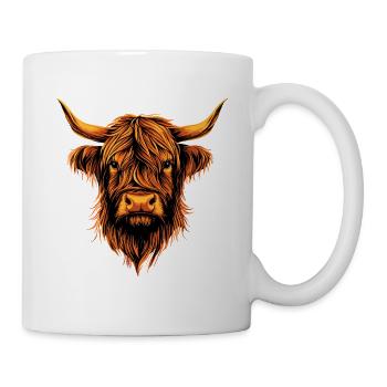 Vache Highland Vache Highland Bovins Bovins Vaches d’élevage - Mug blanc - blanc - Droite