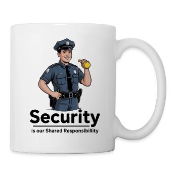 Sicherheitsbeauftragter im Rampenlicht Grafik - Tasse - Weiß - Rechts