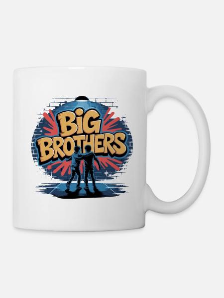 Big Brothers Graffiti Duo - Tasse - Weiß