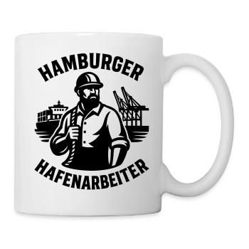 Hamburger Hafenarbeiter - Tasse - Weiß - Rechts
