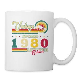 Novembre 1980 Vintage Cadeau d’anniversaire - Mug blanc - blanc - Droite