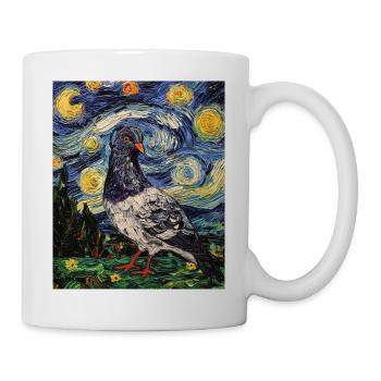 Colombe Oiseau Van Gogh Style Nuit étoilée - Mug blanc - blanc - Droite