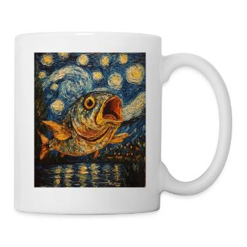 Karpfen Fisch Van Gogh Style  - Tasse - Weiß - Rechts