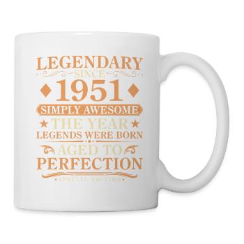 Vintage 1951 Born - Vintage 75th Birthday - Mug - white - Right