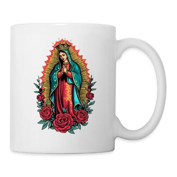Vierge Guadalupe Rose Icône - Mug blanc - blanc - Droite