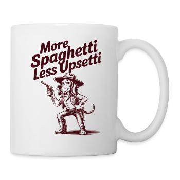 More spaghetti, less upsetti - Mug - white - Right