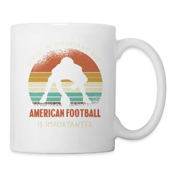 Retro Football Kontrast - Tasse - Weiß - Rechts