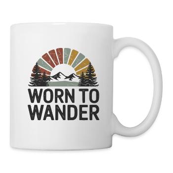 Retro Grunge – Worn to Wander - Mug - white - Right