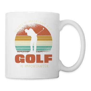 Le golf est plus important que le rétro scolaire - Mug blanc - blanc - Droite