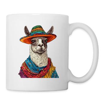 Lama - Tasse - Weiß - Rechts