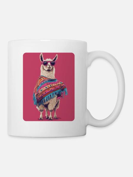 Lama - Tasse - Weiß
