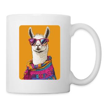 Lama - Tasse - Weiß - Rechts