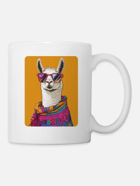 Lama - Tasse - Weiß