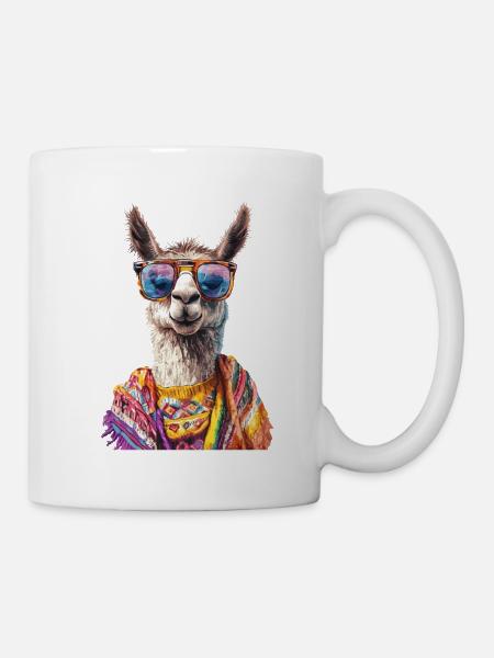 Lama - Tasse - Weiß