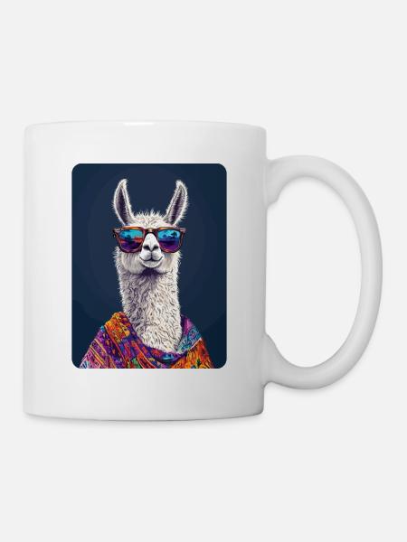 Lama - Tasse - Weiß